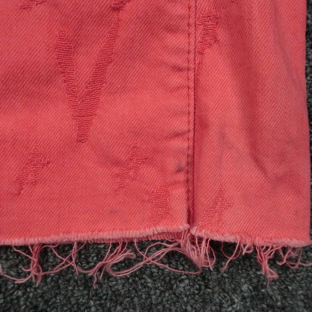 Valabasas Jeans Mens 38x36 Red‎ Pink Raw Frayed Hem Carpenter Wide Leg - Picture 5 of 14